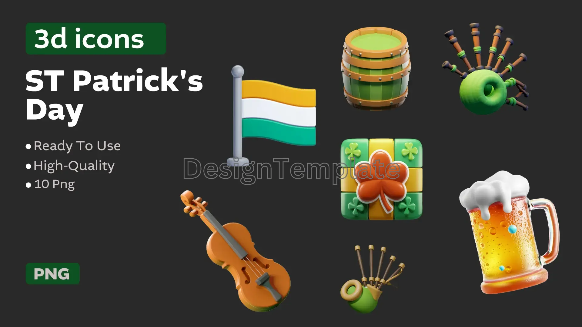 Emerald Isle Exquisite St. Patrick's Day 3D Elements image